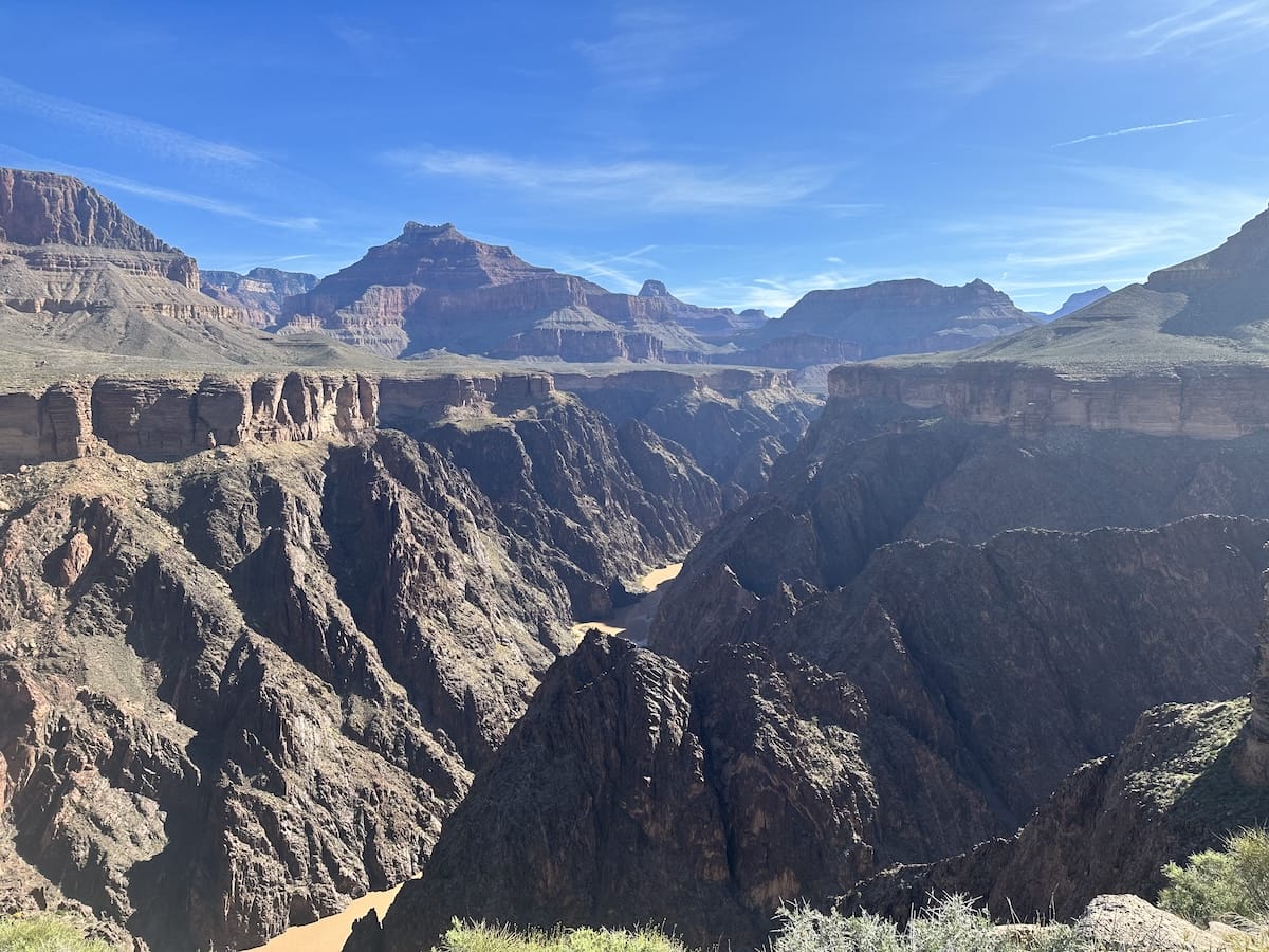 plateau-point-grand-canyon-scenic-view Scenic view from Plateau Point in Grand Canyon National Park overlooking the canyon and Colorado River.