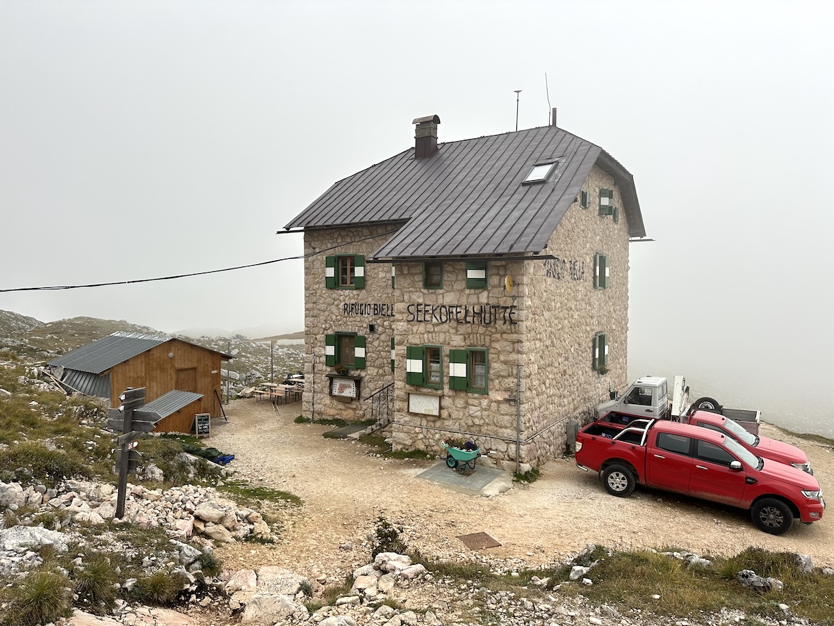 Rifugio Biella Seekofel Hütte in the Dolomites