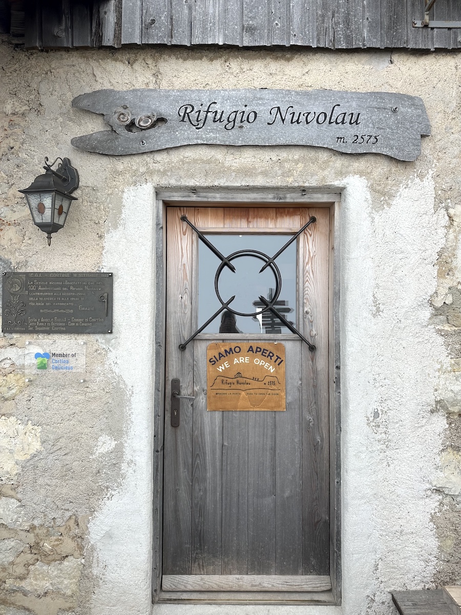 Door of Rifugio Nuvolau at 2575m