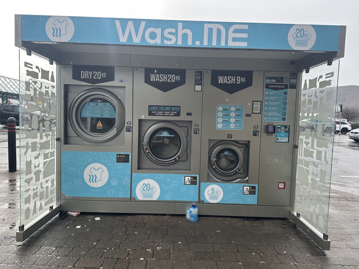 Wash.ME outdoor launderette in Fort William used by West Highland Way hikers