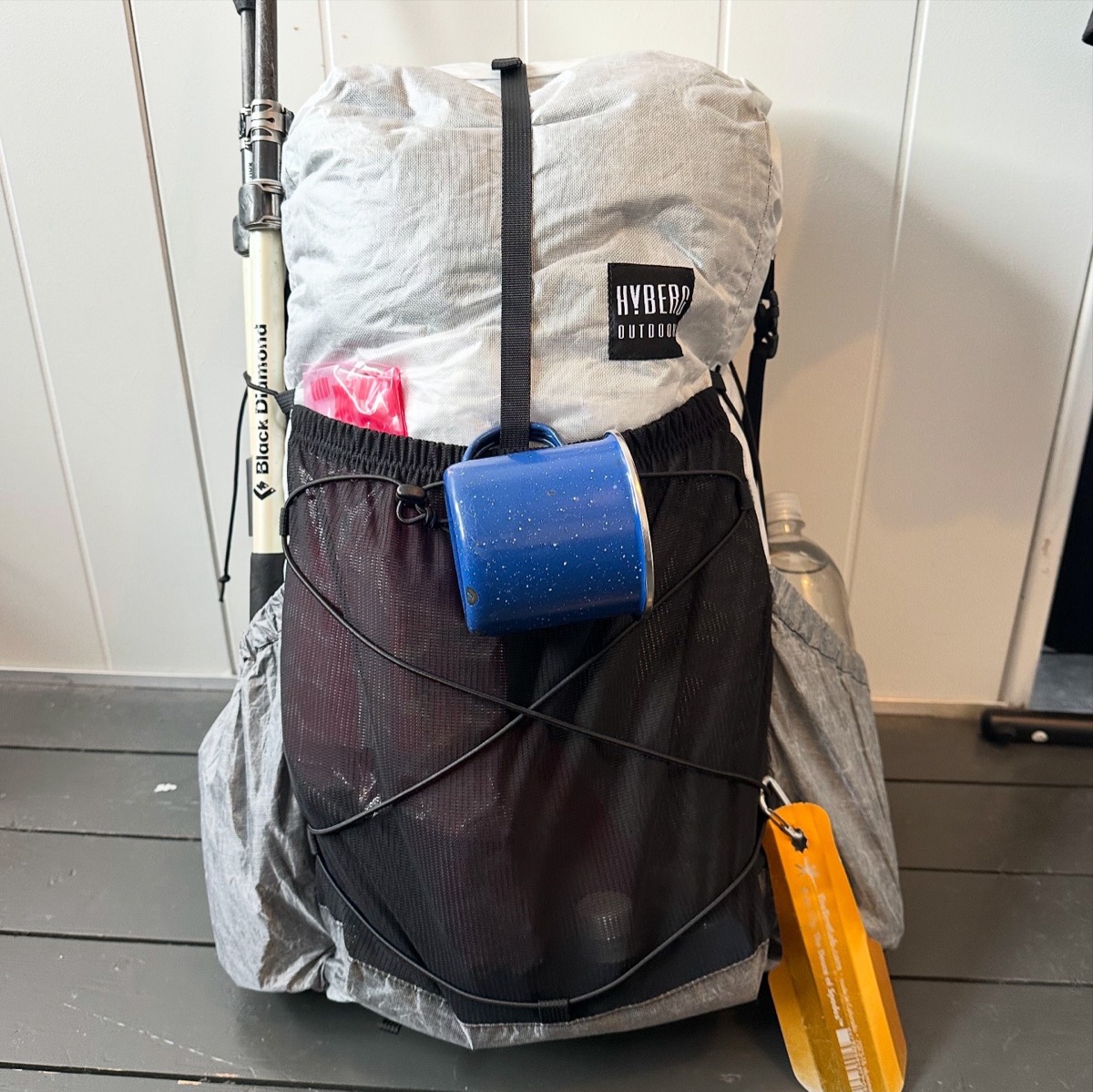 Hyberg Bandit Aluula pack loaded and ready for the West Highland Way